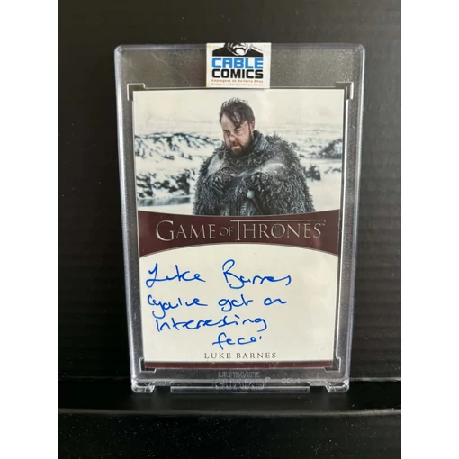 2021 Game of Thrones The Iron Anniversary Series 2 Luke Barnes, mint Rast által dedikált kártya