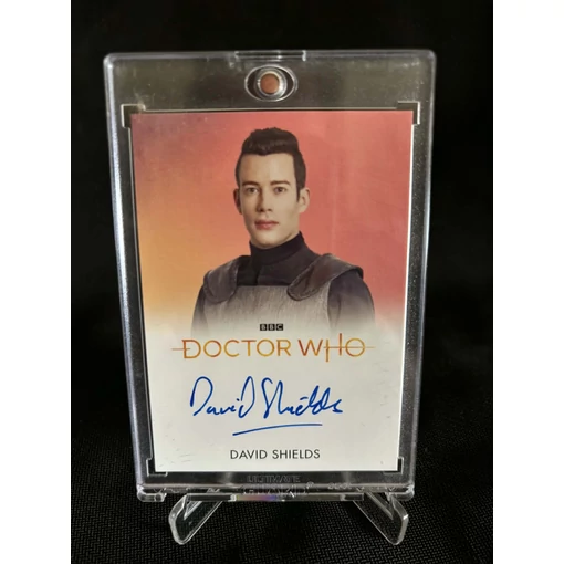 Doctor Who David Shields által dedikált kártya