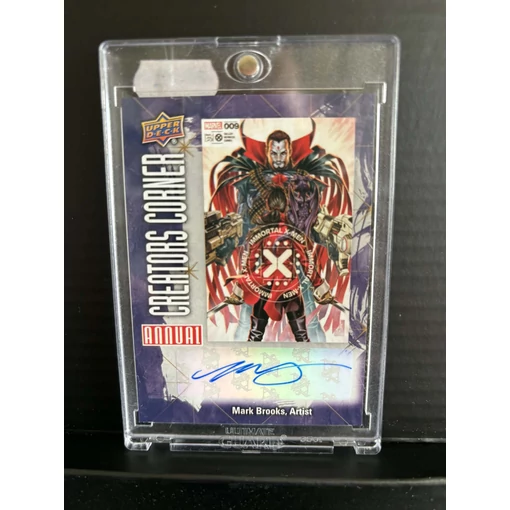 Upper Deck Marvel Annual Mark Brooks által dedikált kártya