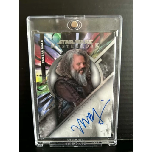 Star Wars Masterwork Mark Boone Junior mint Ranzar Malk által dedikált kártya