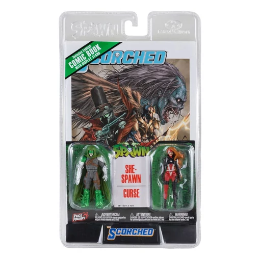 Spawn Action Figure 2-Pack with Comic Book Wave 2 She-Spawn & Curse (Scorched #12)