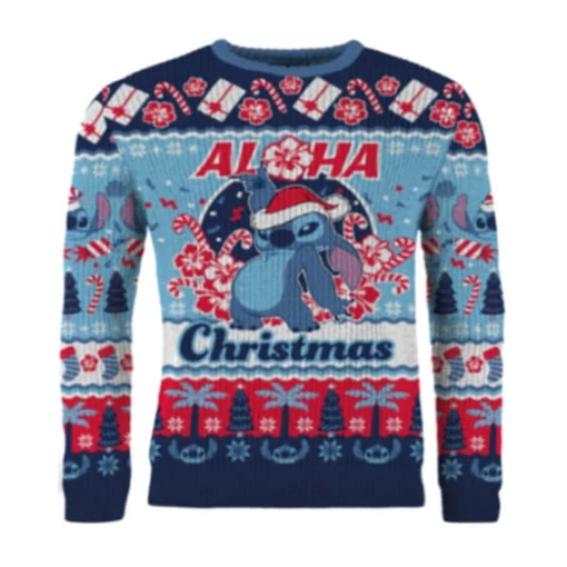 Lilo & Stitch Christmas Sweater Stitch Aloha Christmas  Size L