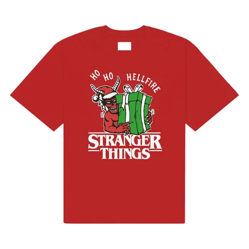 Stranger Things T-Shirt Ho Ho Hellfire Size L