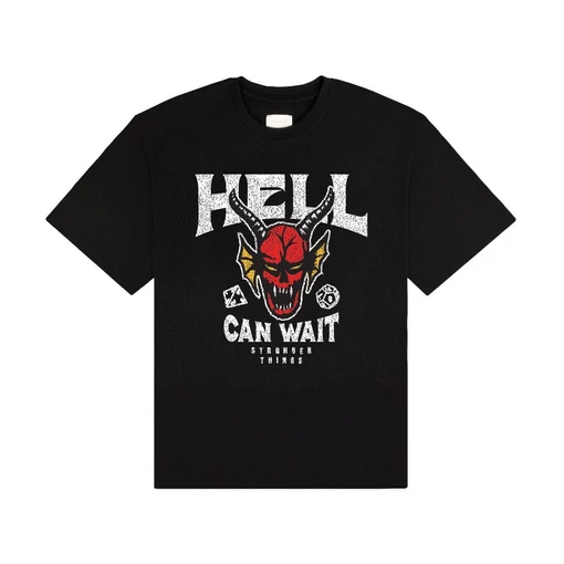 Stranger Things T-Shirt Hell Can Wait (black) Size S