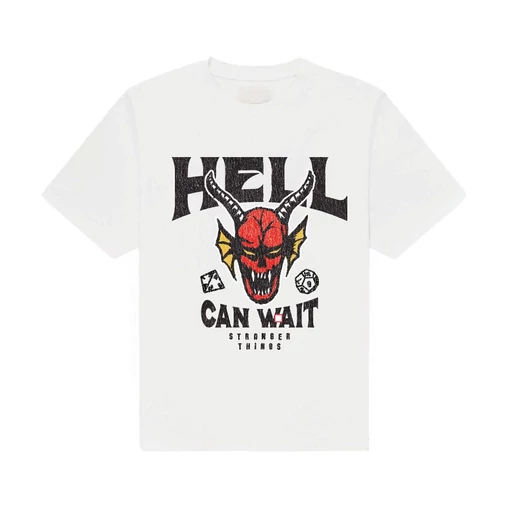 Stranger Things T-Shirt Hell Can Wait (white) Size M