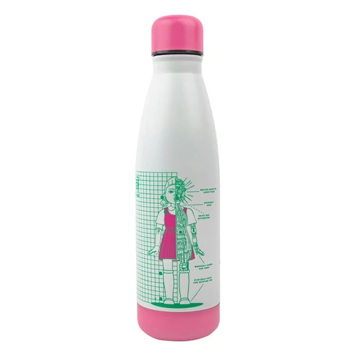 Squid Game Thermo Water Bottle Young-hee Blue & White Print