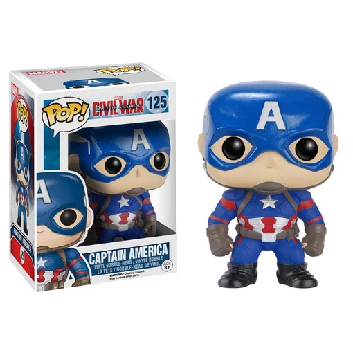Captain America Civil War POP! Vinyl Bobble-Head Captain America 10 cm
