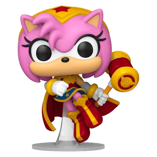 DC x Sonic the Hedgehog POP! Heroes Vinyl Figure Amy as Wonder Woman 9 cm