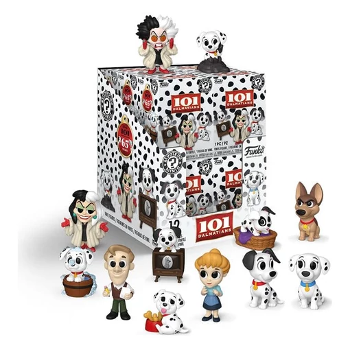 One Hundred and One Dalmatians Mini Figures PDQ 5 cm Display (12)