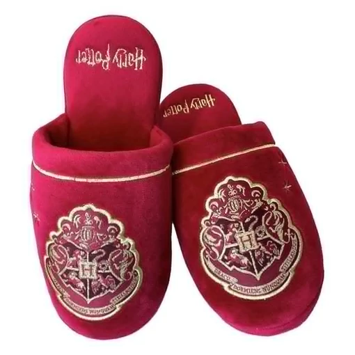 Harry Potter Slippers Hogwarts Gold on Burgundy EU 38-41