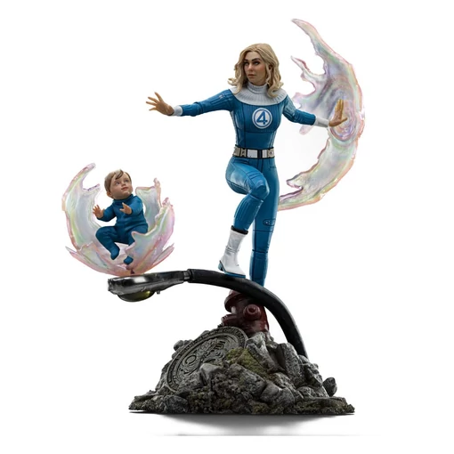 Fantastic Four Art Scale Statue 1/10 Invisible Woman and Franklin 28 cm