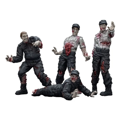 Zombie Dark Source Action Figures 4-Pack Security Guards 8 cm