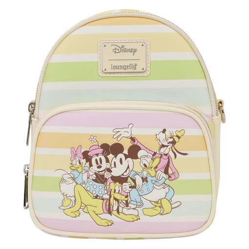Disney by Loungefly Crossbody Bag Mickey and Friends Rainbow Stribes