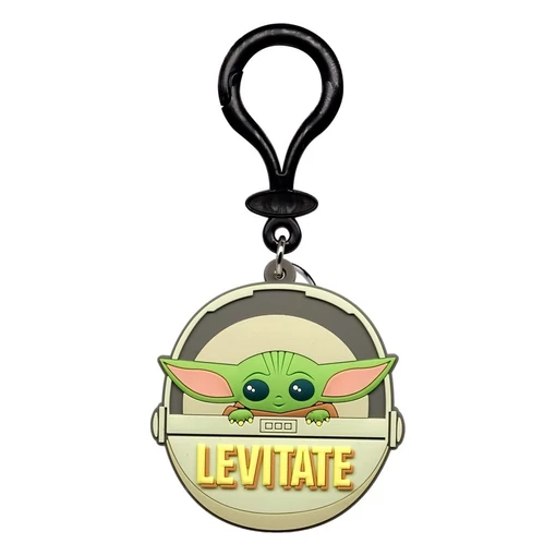 Star Wars Soft Touch PVC Bag Clip Baby Yoda Levitate