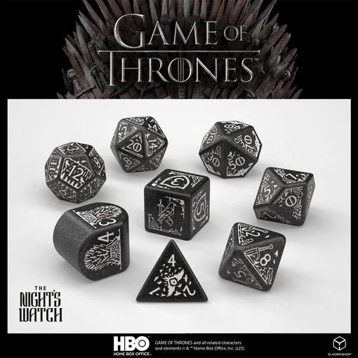 Game of Thrones Dice Set Night's Watch (8)