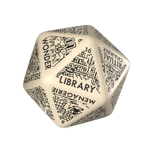 Viridian Jumbo Dice Dungeon Room Generator D20 Beige