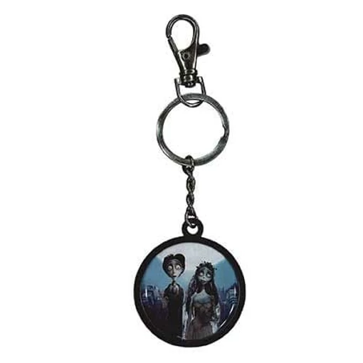 Corpse Bride Metal Keychain Couple & Logo 7 cm