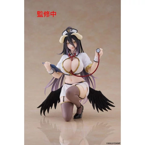 Overlord PVC Statue Desktop Cute Figure Albedo Nurse Ver. Renewal 13 cm