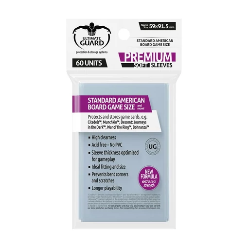 Ultimate Guard Board Game Sleeves (60) - Standard American