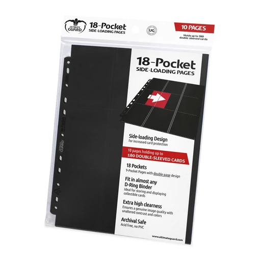 Ultimate Guard 18-Pocket Pages Side-Loading (10) - Black