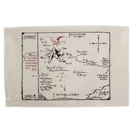 The Hobbit Tea Towel Thorins Map 72 cm