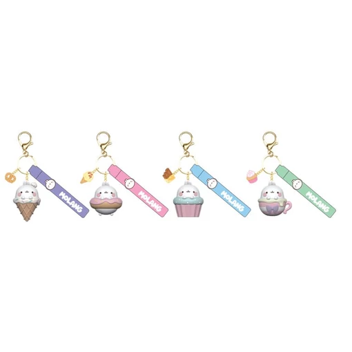 Molang Snack Time Series Keychain with Hand Strap Display (9)