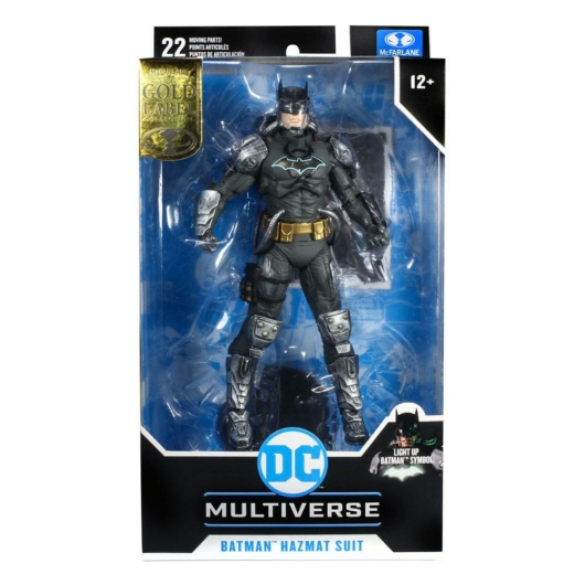 DC Multiverse Akciófigura Gold Label Light Up Batman Hazmat Suit  Symbol 18 cm