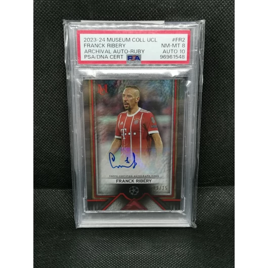 2023-24  Topps Franck Ribery /25  PSA/DNA dupla gradelt auto, dedikált kártya