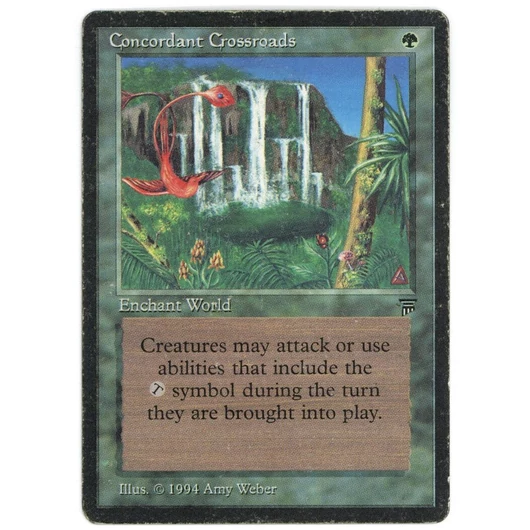 1994 Magic The Gathering Concordant Crossroads Enchant World single card