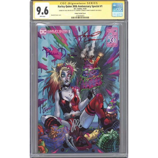 Harley Quinn 30th Anniversary Special  1 CGC 9.6 Signed by :  Dini; Conner; Palmiotti 