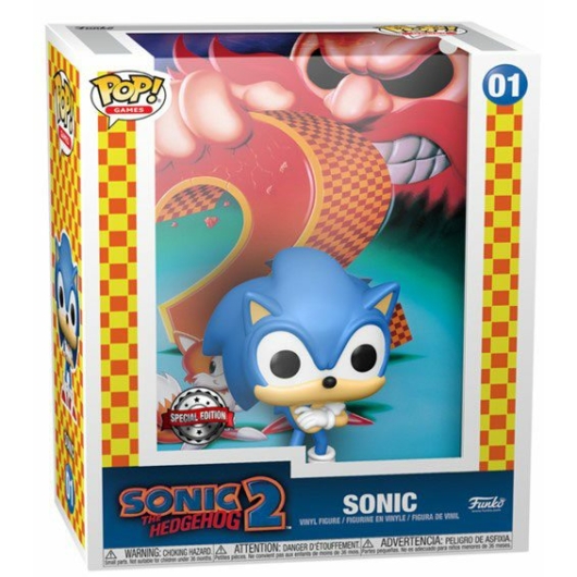 Sonic the Hedgehog 2 POP! Game Cover Vinyl figura Sonic heo Exclusive 9 cm