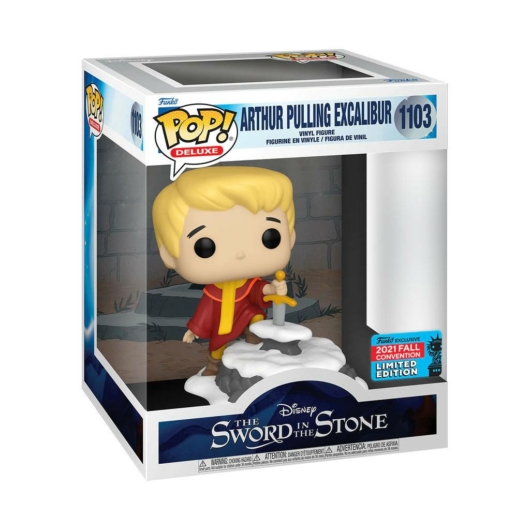 The Sword in the Stone POP! & Buddy Arthur Pulling Excalibur 9 cm 2021 Funko Fall Convention Exclusive