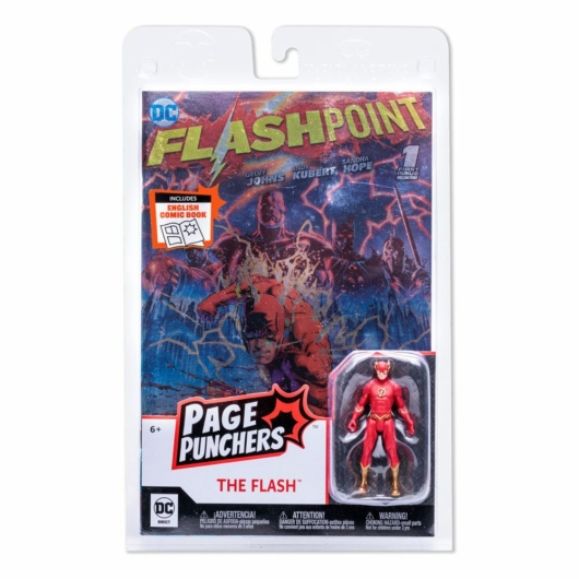DC Direct Page Punchers akciófigura  The Flash (Flashpoint) Metallic Cover Variant (SDCC) 8 cm