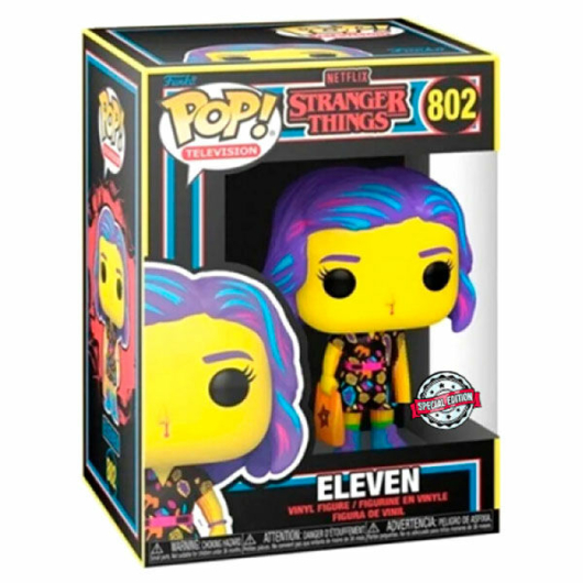 Stranger Things  POP!  Eleven in Mall Outfit Black Light Exclusive
