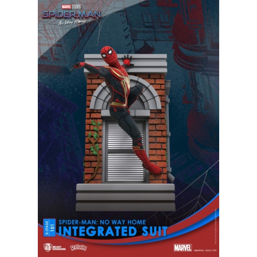 Spider-Man: No Way Home D-Stage PVC dioráma Spider-Man Integrated Suit 16 cm Beast Kingdom