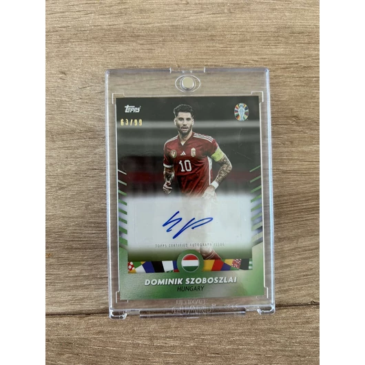 2023-24 Topps Mourinho szett Platinum Euro Dominik Szoboszlai Auto  kártya  /99 Hungary