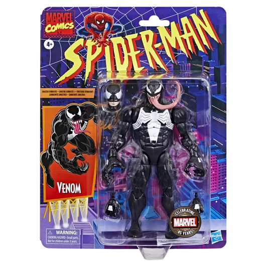 Marvel Legends Series Venom retro hátlapos akciófigura