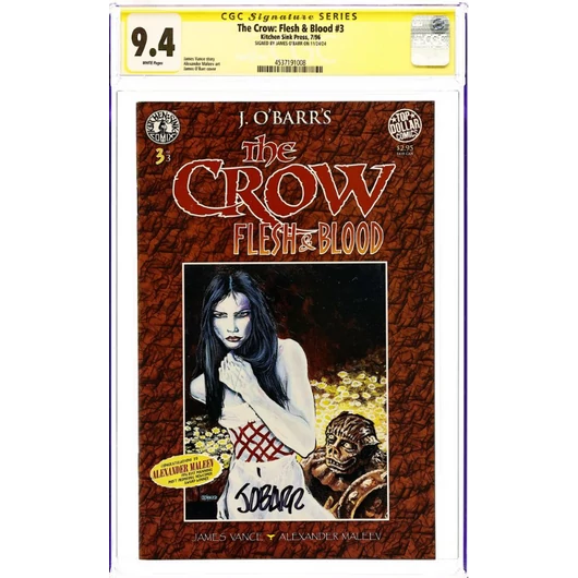 Crow Flesh and Blood #3 CGC 9.4 Signed by James O'Barr