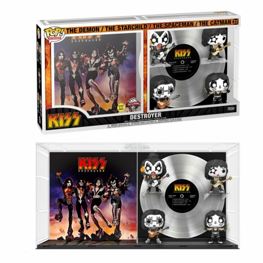 KISS POP! Albums Vinyl Figura 4-Pack Destroyer GITD 9 cm