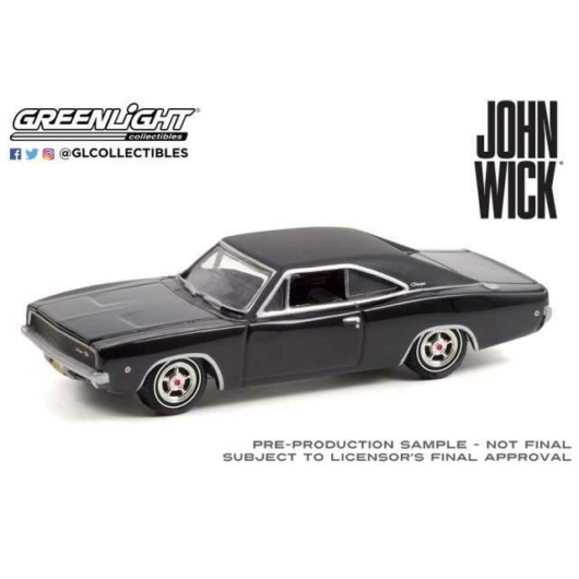 John Wick Diecast Model 1/64 1968 Dodge Charger R/T