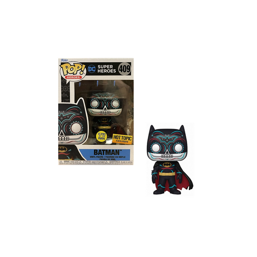 Dia de los DC POP! Heroes Vinyl Figura Batman GITD Hot Topic Exlcusive