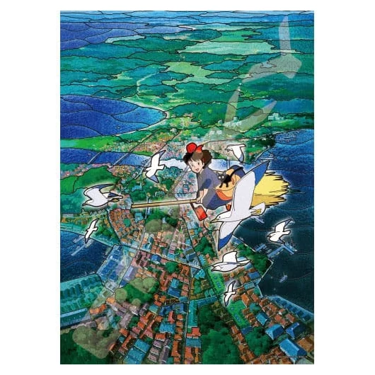 Kiki's Delivery Service Jigsaw Puzzle Stained Glass Koriko City's Sky (500 pieces)