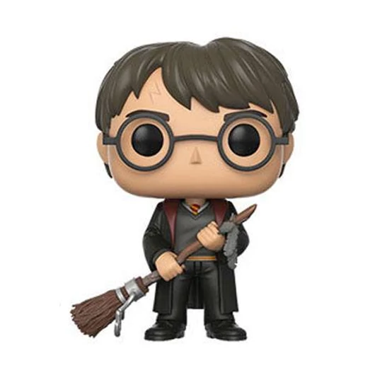 Harry Potter POP! Movies Vinyl Figure Harry with Firebolt & Feather 9 cm