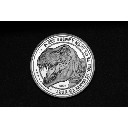 Jurassic Park Collectable Coin 25th Anniversary T-Rex Silver Edition