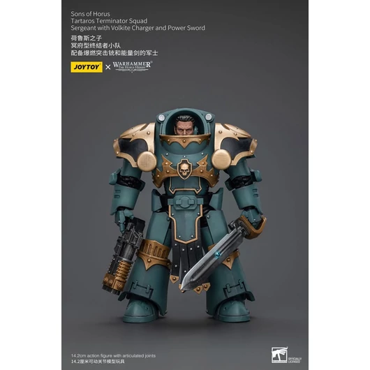 Warhammer The Horus Heresy Action Figure 1/18 Tartaros Terminator Squad Sergeant With Volkite Charger And Power Sword 12 cm