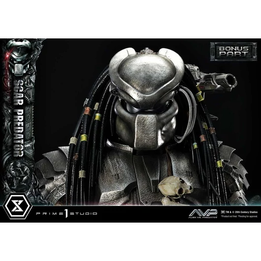 The Alien vs. Predator Museum Masterline Series Statue 1/3 Scar Predator Deluxe Bonus Version 93 cm