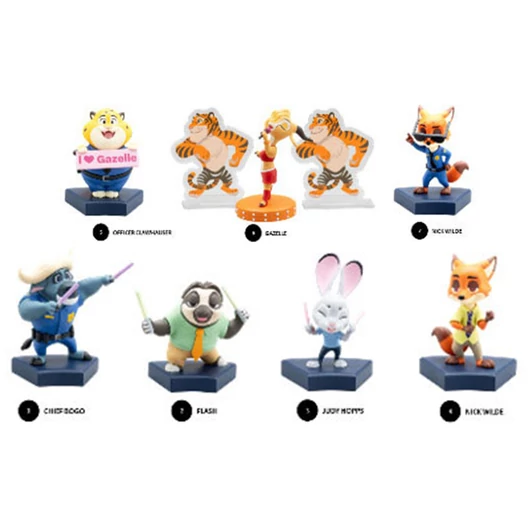 Zootopia Hero Box Urban Safari Series Mini Figures 8 cm Display (6)