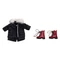 Original Character Parts for Nendoroid Doll Figures Warm Clothing Set: Boots &amp; Mod Coat (Black)
