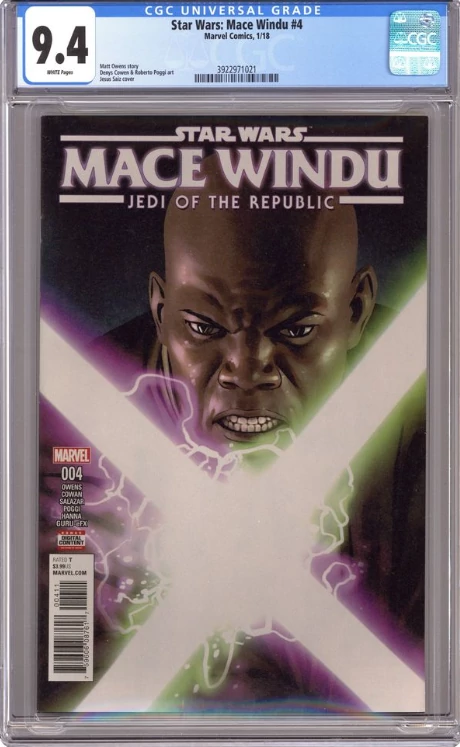Star Wars Mace Windu  Jedi of the Republic #4 CGC 9.4