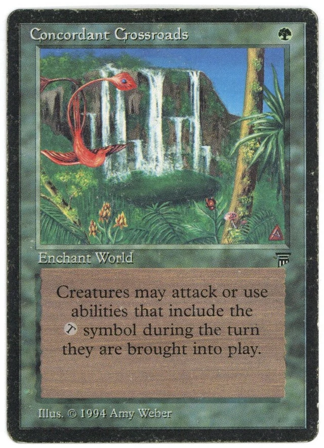 1994 Magic The Gathering Concordant Crossroads Enchant World single card